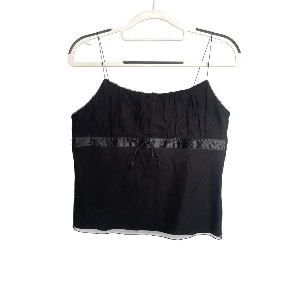 Vintage Y2k Express Black Milkmaid Babydoll Top Camisole Fairy Grunge Whimsgoth - Picture 8 of 13